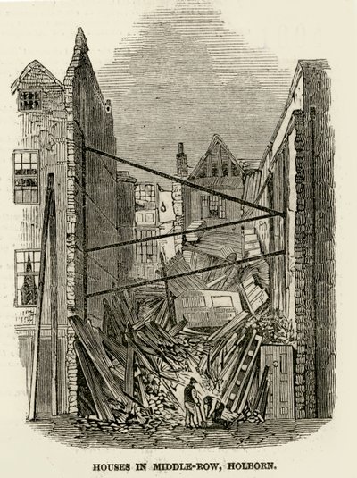 Houses in Middle-Row Holborn by English School