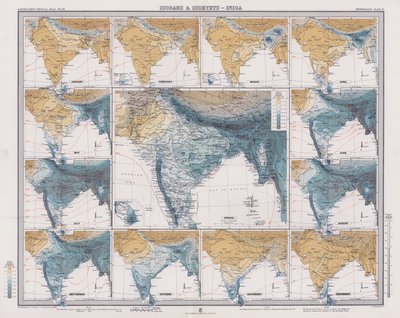 Isobars and Isohyets, India by English School