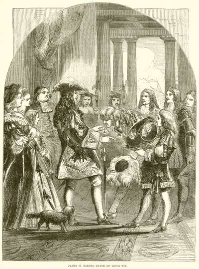 James II Taking Leave of Louis XIV by English School