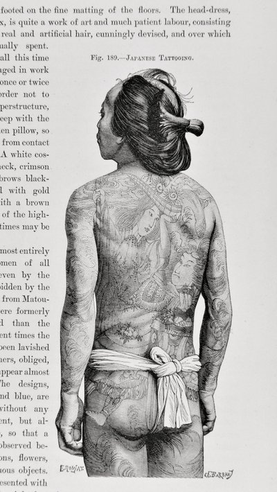 Japanese Tattooed Man by English School