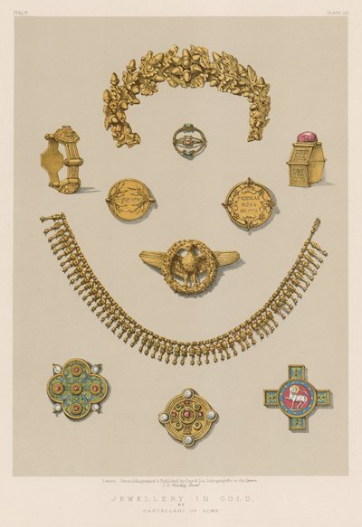 Jewellery in Gold by English School