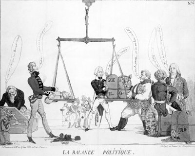 The Political Balance, 1815 by English School