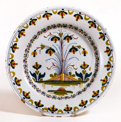 Lambeth Delftware Plate by English School