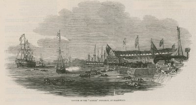 Launch of the Alfred at Blackwall by English School