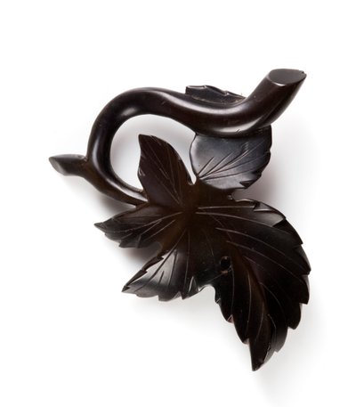 Leaf-shaped brooch, c.1860s by English School