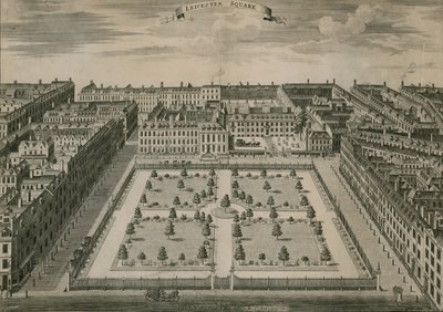 Leicester Square, London, in 1728 by English School