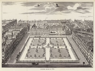 Leicester Square in 1700 by English School