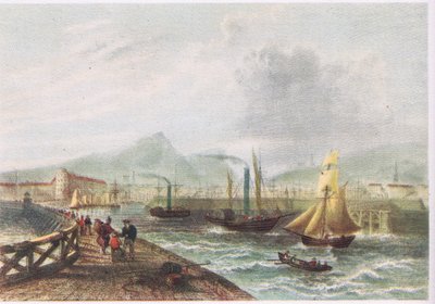 Leith Harbour 1842 by English School