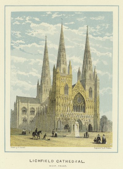 Lichfield Cathedral, West Front by English School