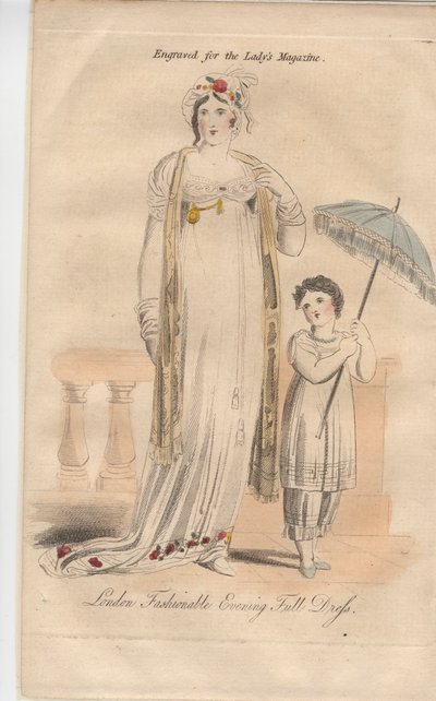 London Fashionable Evening Full Dress by English School