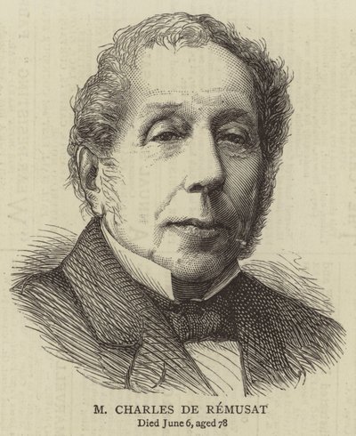 M Charles de Remusat (engraving) by English School