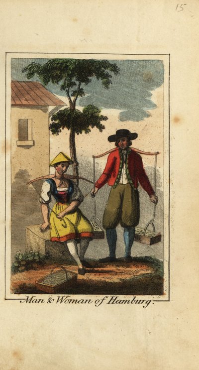 Man and Woman of Hamburg, Germany by English School
