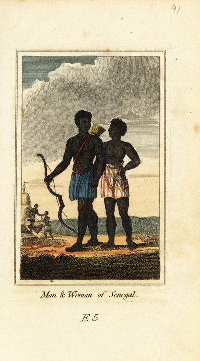 Man and woman of Senegal by English School