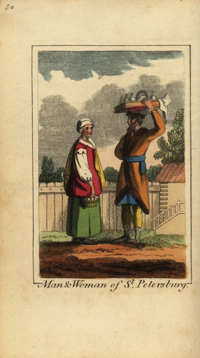 Man and woman of St by English School