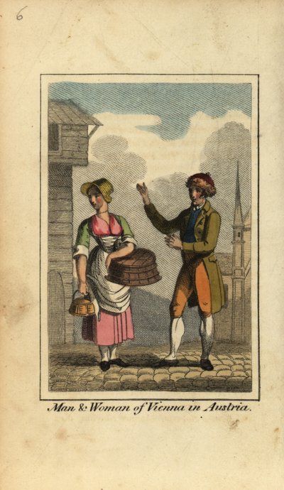 Man and woman of Vienna, Austria by English School