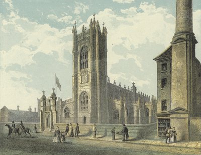 Manchester Cathedral, South West View by English School