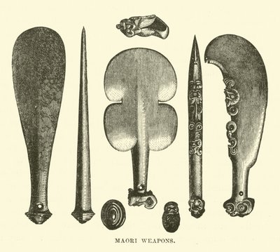 Maori Weapons by English School