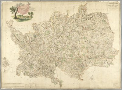 Map of Hertfordshire by English School