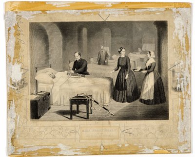 Miss Nightingale in the hospital at Scutari by English School