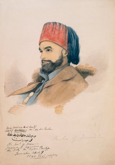 Mohammed Hayder, Pasha of Jerusalem, 1844 by English School