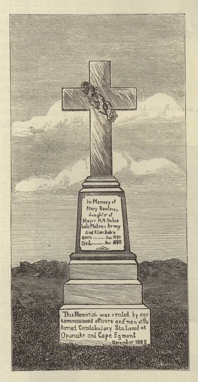 Monument at Upunka, New Zealand by English School