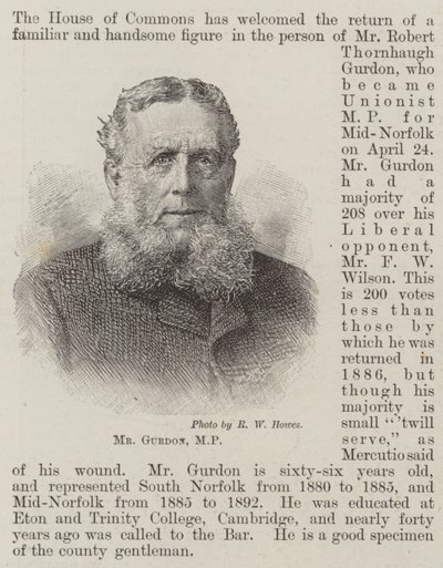 Mr Gurdon, MP by English School