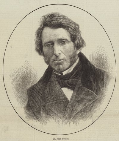 Mr John Ruskin (engraving) by English School