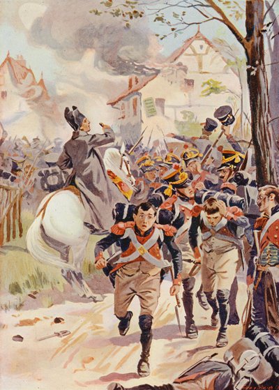 Napoleon at the Battle of Lutzen by English School