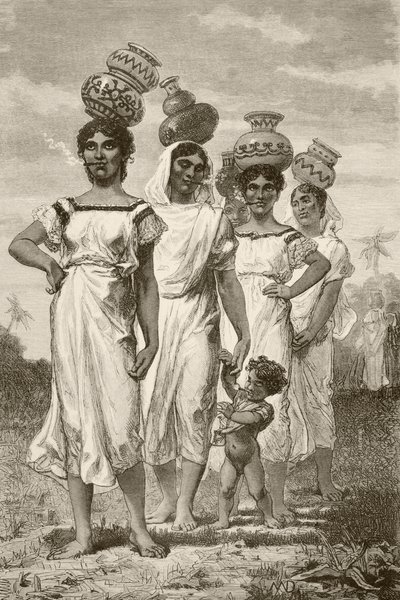 Nineteenth Century Paraguayan Country Girls by English School