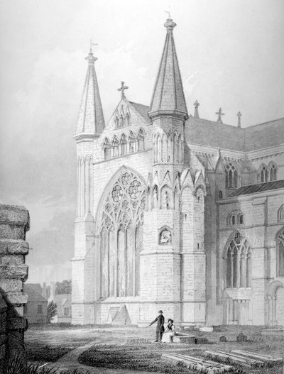 North End of Durham Cathedral, 1843 by English School