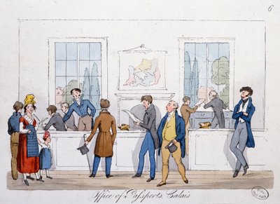 Office of Passports at Calais, 1822 by English School