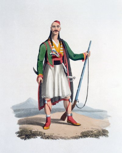 Officer of the Spahis, 1818 by English School
