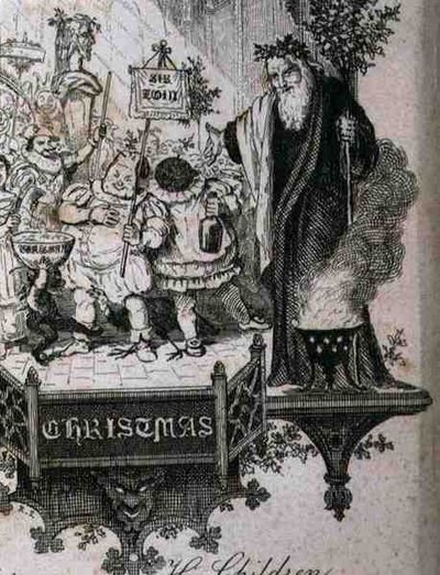 Old Christmas and his Children by English School