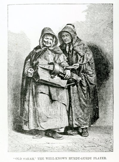 Old Sarah the Well-Known Hurdy-Gurdy Player, c.1840 by English School