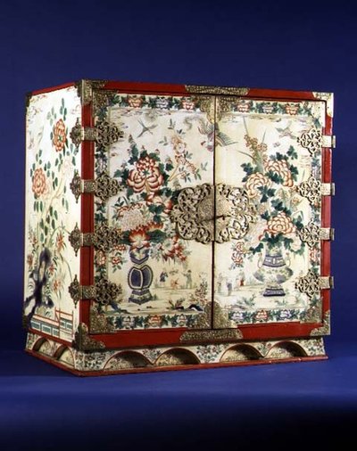 Painted cabinet by English School