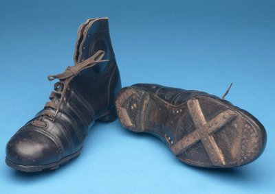 Pair of Boots with Illegal Studs by English School