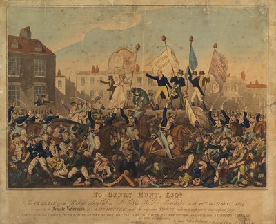 Peterloo Massacre by English School