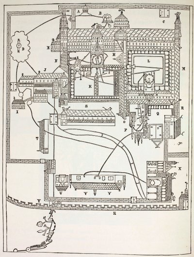 Plan of the Benedictine Monastery at Canterbury by English School