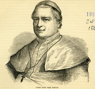 Pope Pius IX (engraving) by English School