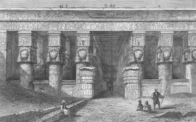 Portico of the Temple of Denderah by English School