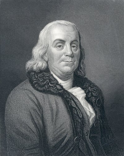 Portrait of Benjamin Franklin by English School