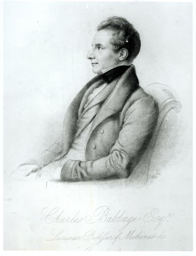 Portrait of Charles Babbage 1832 by English School