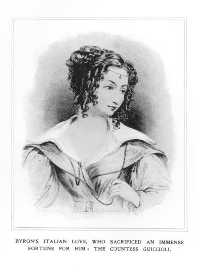 Portrait of Countess Guiccioli by English School