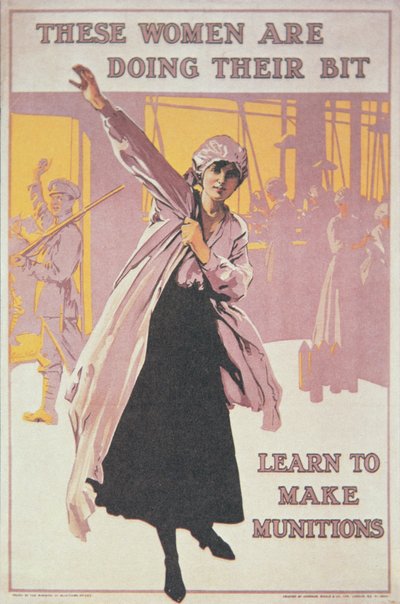 Poster Depicting Women Making Munitions by English School