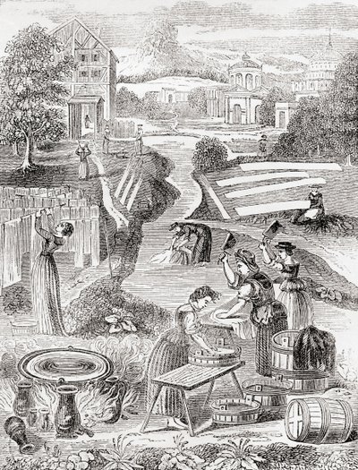 Public washing grounds by English School