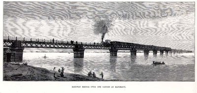 Railway Bridge Over the Ganges at Rajghaut by English School