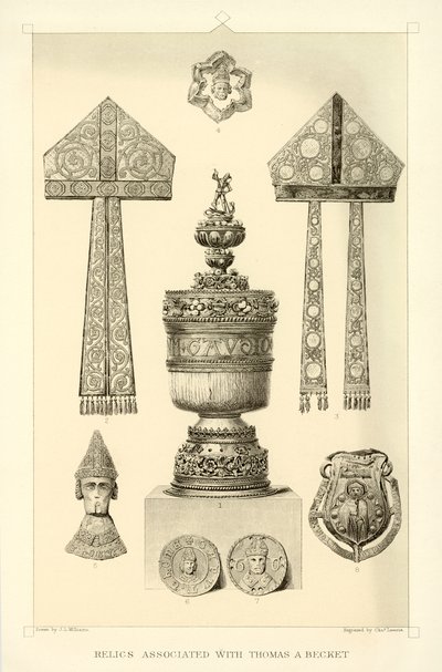 Relics Associated with Thomas A Becket by English School