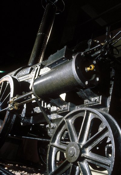 Remains of Stephensons Rocket, 1829 (detail) by English School