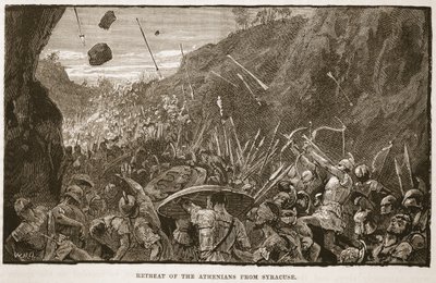 Retreat of the Athenians from Syracuse by English School