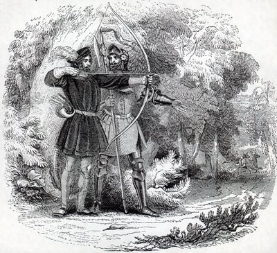 Robin Hood and Little John by English School